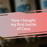 How I bought my first bottle of Cava