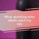 What sparkling wine labels catch my eye